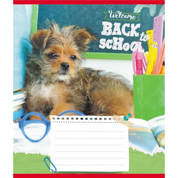 Зошит учнівський "Собака студент" 018-540178L-5 в лінію, 18 аркушів