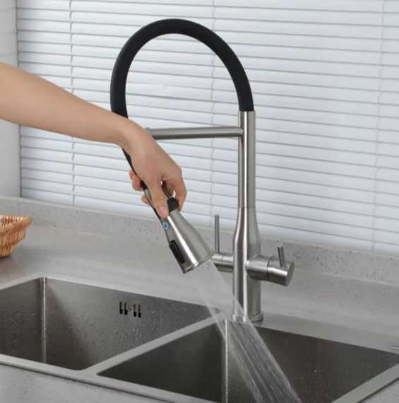 Змішувач для кухні Gappo з виходом для питної води, з гнучким виливом G4399-75 | Зображення 5