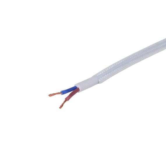 Декоративный кабель в тканевой оплетке IU-2 2x0,75 WH (1м)