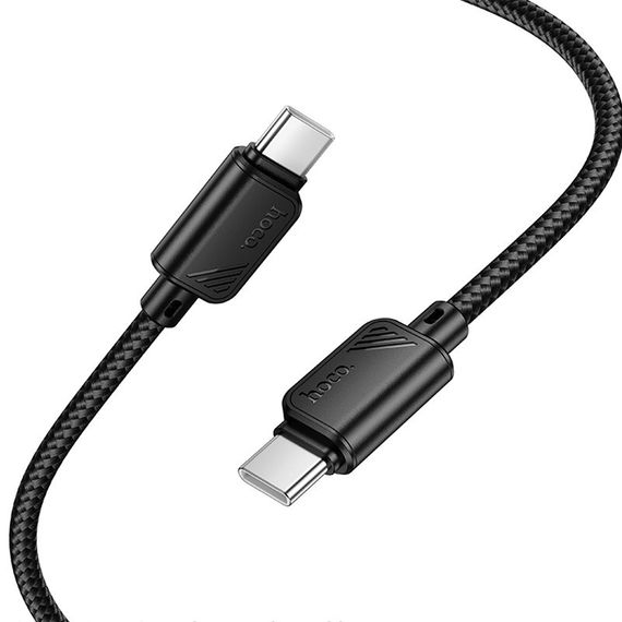 Дата кабель Hoco X113 Beneficio Type-C to Type-C 60W (1m) Black | Зображення 1