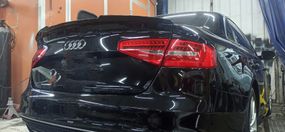 Спойлер LIP (1234 Upgrade, чорний) для Audi A4 B8 2007-2015 рр.