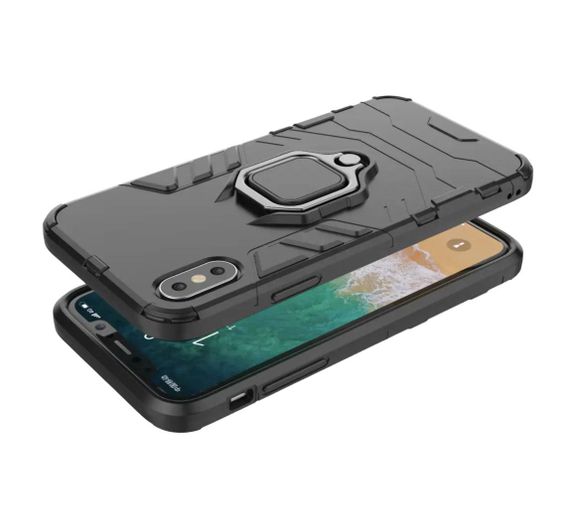 Чехол бампер Primolux Ring Armor для Apple iPhone Xs Max - Black | Зображення 2