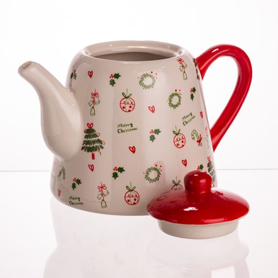 Порцеляновий чайник Merry Cristmas 1 літр CR-1-15 | Зображення 1