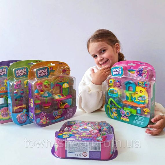 Игровой набор Питомцы на прогулке Moji Pops PMPSB216IN10, 2 фигурки, аксессуары | Зображення 3