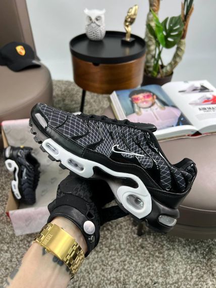 Мужские кроссовки Air Max Plus Black White Line весна / літо / осінь A3670 44 28 см | Зображення 5