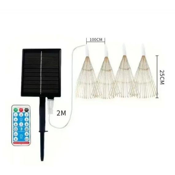 Світлодіодні кульові лампи Solar Starburst, світлодіодні  вогні з дистанційним керуванням, 8 режимами Теплий білий | Зображення 4