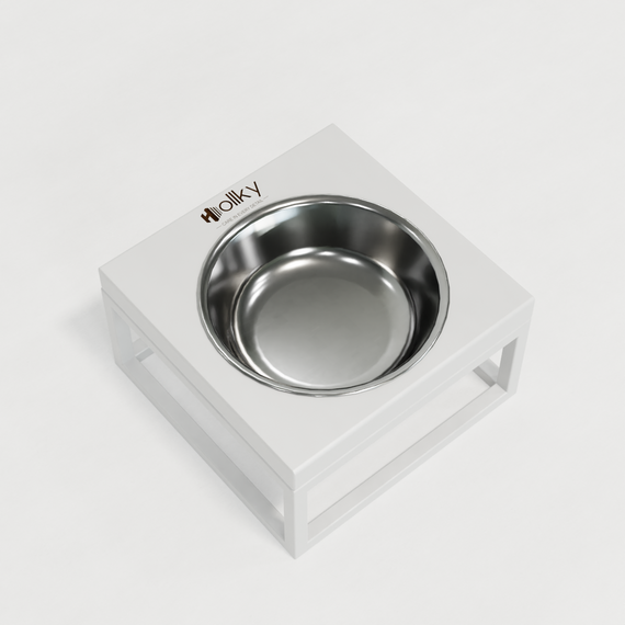 Миска на подставке для кошек и маленьких собак Hollky Base Solo S (1 × 0,45 л) Solo S-18187-WHWH | Зображення 3