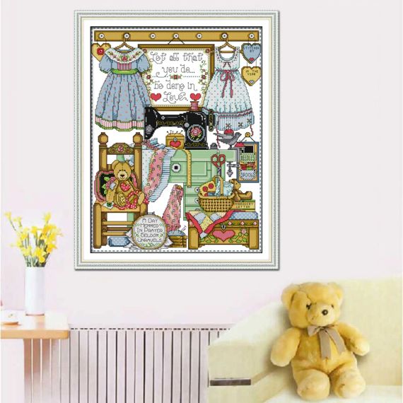 Набір для вишивання за нанесеною на канву схемою "Needlework Needlepoint". AIDA 14CT printed 40*50 см | Зображення 9