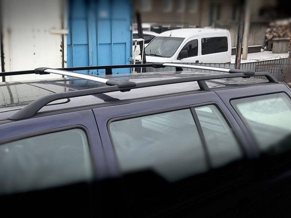 Перемычки на обычные рейлинги без ключа Can V1 (2 шт) до 138 см, Черные для Lexus GX470 | Зображення 5