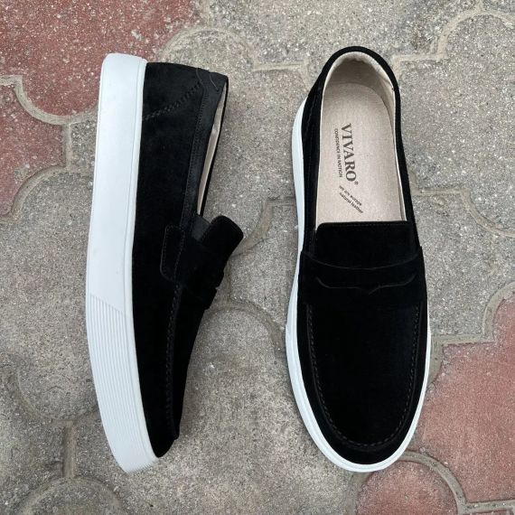 Сучасні чоловічі лофери замшеві на білій підошві 45 розмір | Зображення 7