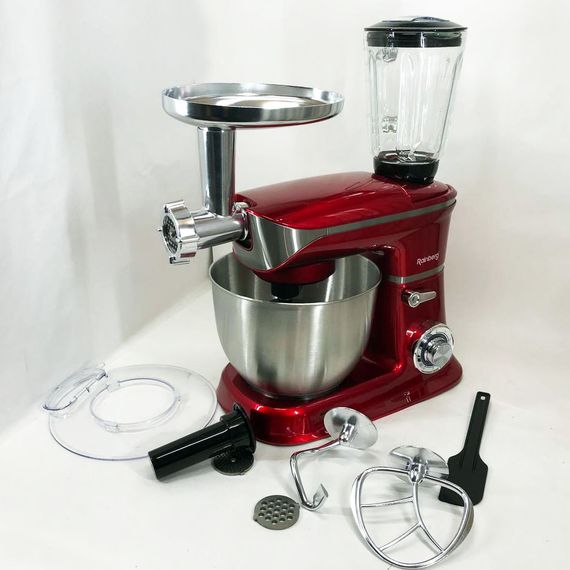 Багатофункціональний кухонний комбайн Rainberg RB-8080 Тістоміс, М'ясорубка, Блендер, QR-637 Потужний блендер | Зображення 8