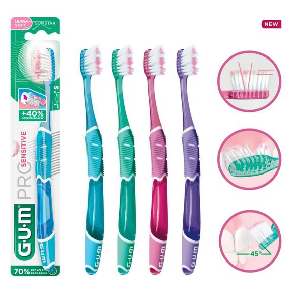 Зубна щітка GUM Sensitive PRO фіолетова | Зображення 1