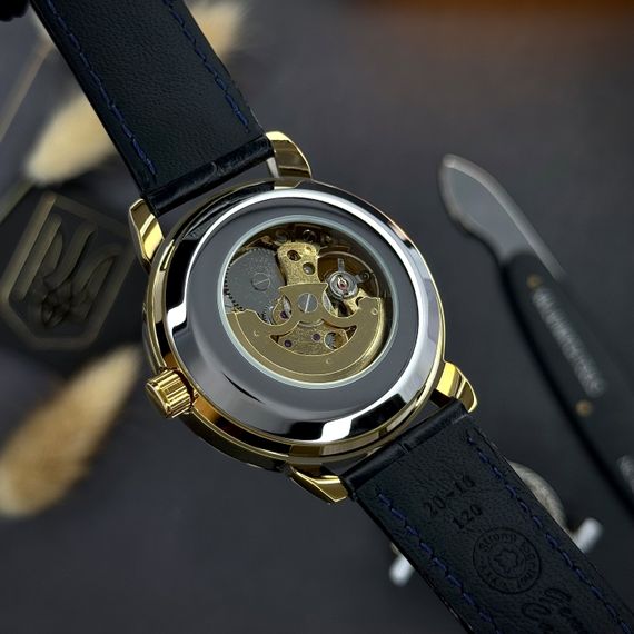 Класичний чоловічий годинник Awarder 022 Automatics Не Забуду Дім Gold-Black | Зображення 5