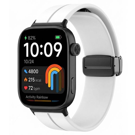 Ремінець Primolux Magnetic Silicone для годинника Xiaomi Redmi Watch 6 / Xiaomi Smart Band 10 Pro - White | Зображення 1