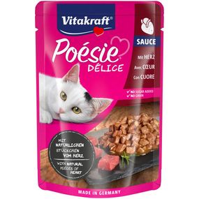 Корм Vitakraft Poésie Délice влажный с сердечками в соусе для взрослых котов 85 гр