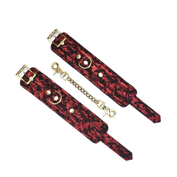 Наручники Liebe Seele Victorian Garden Wrist Cuff, кільця та з’єднувальний ланцюжок Sex Aura | Зображення 1