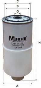 Фільтр палив. AUDI, VW (вир-во M-Filter) MFILTER DF304 на AUDI 4000 (89, 89Q, 8A, B3)
