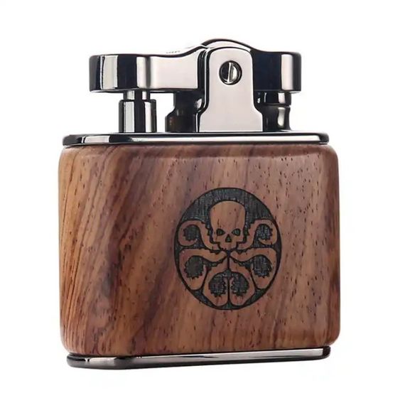 Бензиновая зажигалка Honest Scull - Nut Wood