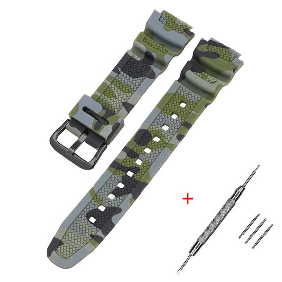 Ремінець для Годинник C2asio G-Shock AQ-S800/AE-1200 Camo Green BK