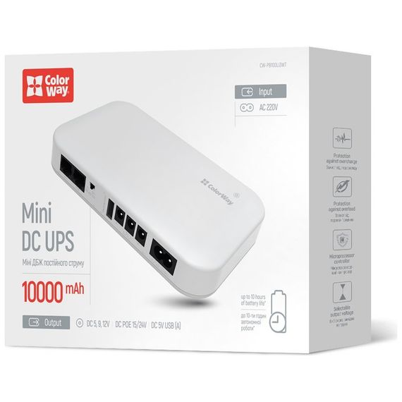 Пристрій безперебійного живлення ColorWay CW-PB100LI3WT 10000mAh 21W (CW-PB100LI3WT) | Зображення 5