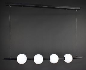 Люстра світлодіодна підвісна LED світильник для квартири на стелю лед 27866 Чорний 25-120х12х105 см.