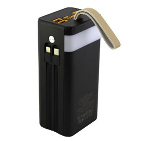 Портативное зарядное устройство Power Bank BOROFONE DBT35A 40000mAh со встроенными кабелями MZ-66