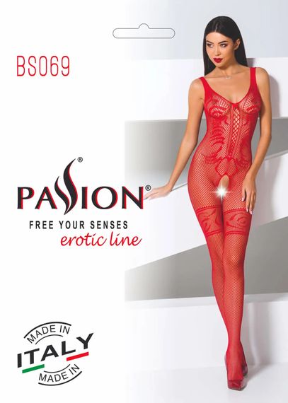 Комбінезон сітка з відкритим доступом BS069 red | Зображення 4