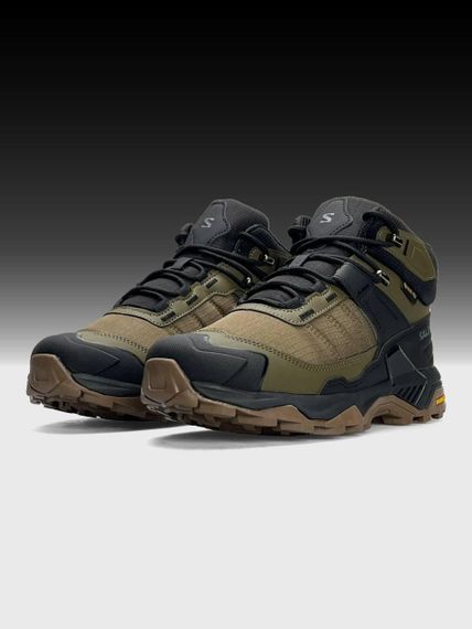 Зимові Чоловічі кросівки New Salomon X Ultra 4 Mid Fur Khaki Black  (топ якість) A4863 44 28
