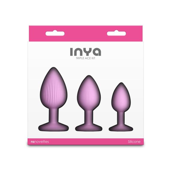 Набір анальних пробок NS Novelties INYA - Triple Ace Kit - Blush Sex Aura | Зображення 3