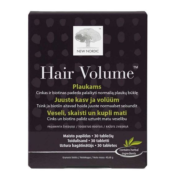 Комплекс для кожи, волос, ногтей New Nordic Hair Volume 30 Tabs