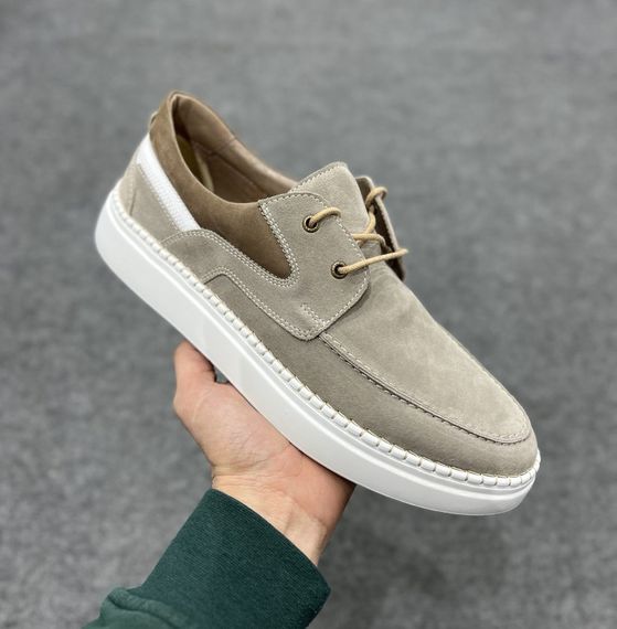 Бежевые мужские мокасины из натуральной замши 42 размер | Зображення 7