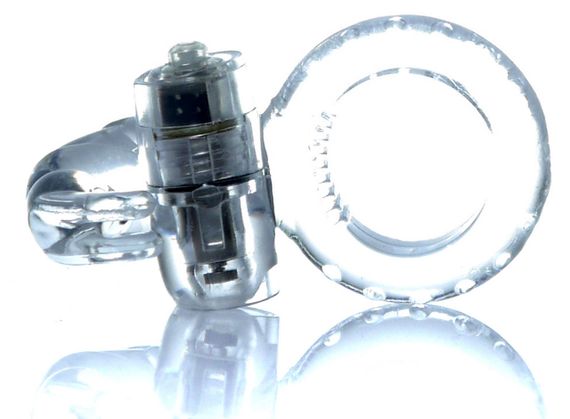 Ерекційне вібро кільце BOSS Rabbit Vibro Cock Ring Clear, BS6700049 sexstyle | Зображення 5