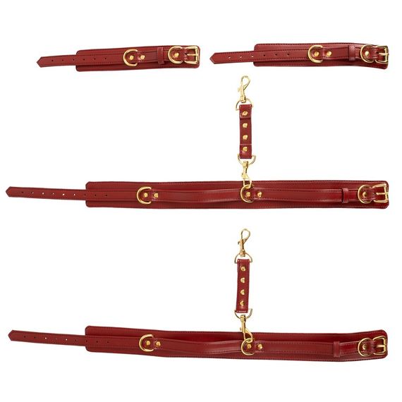 Наручники та настегнані фіксатори Bad Kitty червоні | Зображення 3