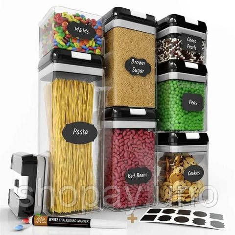 Органайзер для зберігання спецій FOOD Storage Container Set, Прозорі контейнери для спецій FB-89 | Зображення 8
