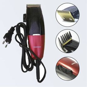 Машинка для стрижки Geemy GM 807 + 4 насадки / Профессиональная машинка для стрижки волос сетевая