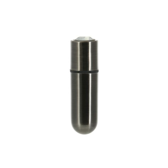 Вибропуля PowerBullet First-Class Bullet 2.5″ with Key Chain Pouch, Gun Metal, 9 режимов вибрации,