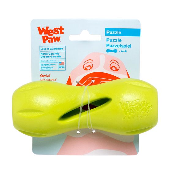 Іграшка для собак West Paw Quizl Treat Toy зелена, 14 см | Зображення 1