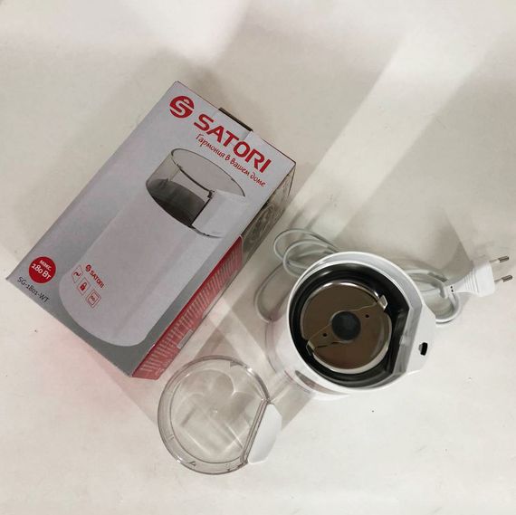 Кафемолка електрична Satori SG-1801-WT, кавомолка електрична домашня, портативна. Колір: білий | Зображення 7