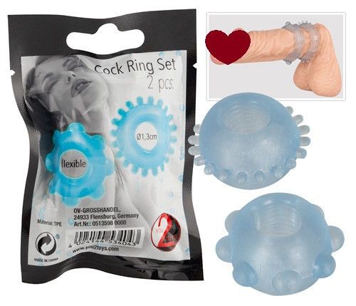 Ерекційні кільця блакитні (2 шт) sexstyle