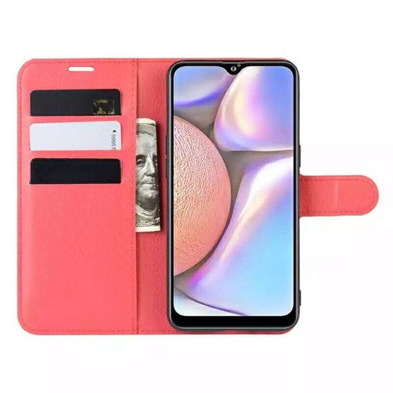 Чохол книжка з кишенями для карт на Samsung Galaxy A10s колір Червоний | Зображення 1