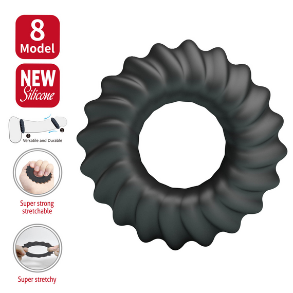 Ерекційне кільце Crazy Bull №8 - FITZ super soft silicone, BI-210356 Sex Aura | Зображення 1