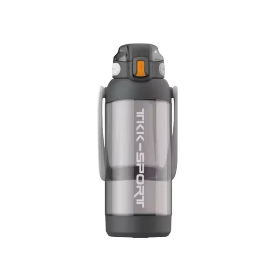 Пляшка TKK 1400 мл — Чорна Tritan BPA-free, ударостійка, спортивна з подвійною системою перенесення | Зображення 9