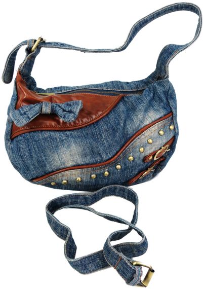 Жіноча джинсова сумка  Fashion jeans bag синя | Зображення 3