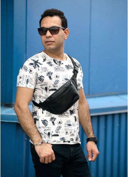 Поясна сумка бананка Sambag Tirso MSOm чорний 31 х 12 х 5 см (80119001m)