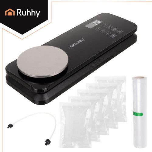 Вакуумний пакувальник для продуктів Ruhhy 2-в-1 зі шкалою — подвійний насос 80 кПа, 120 Вт | Зображення 1