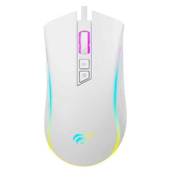 Проводная игровая мышь с 7 программируемыми кнопками HAVIT HV-MS1034 USB White | Зображення 1