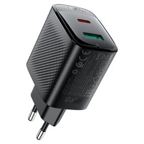 СЗУ Acefast A106 GaN PD45W (1USB-A/1C) Black