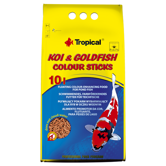 Корм Tropical Koi Goldfish Colour Sticks для ставкових риб палички 800 г/ 10 л