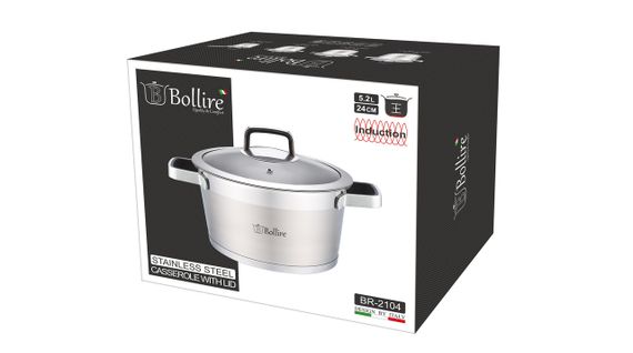 Каструля із кришкою PALERMO BOLLIRE 24 см 5.2 л | Зображення 1