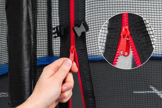 Батут Hop-Sport 8ft (244см) чорно-зелений з зовнішньою сіткою | Зображення 9